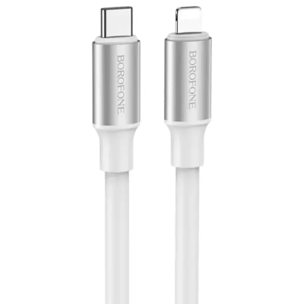 MR3_200205 Кабель pd type-c to lightning borofone bx82, 20w 1m білий 