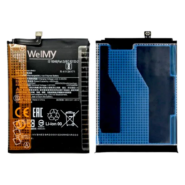 MR3_214337 Акумулятор redmi note 9 pro max, note 10 pro max (bn53) welmy 