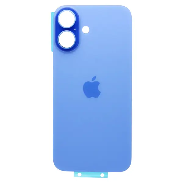 MR3_224363 Задня кришка (скло) iphone 16 blue ultramarine, сервісний оригінал у зборі на рамці 