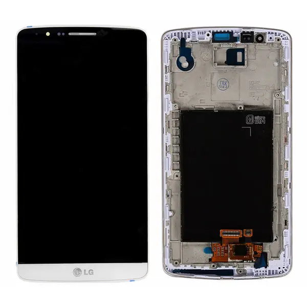MR3_7518 Дисплей lg d855, d858, d859 optimus g3, d856, d850, d851, ls990, з сенсором, та рамкою білий 