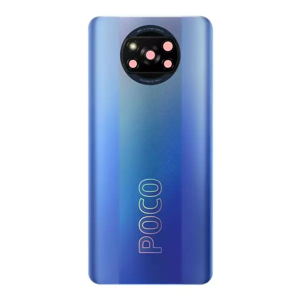MR1_114763 Задня частина корпусу xiaomi poco x3 / poco x3 pro frost blue (з склом камери) original (prc) 