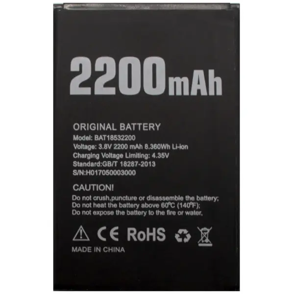 MR1_83582 Акумулятор bat18532200 (2200mah) для doogee x53 