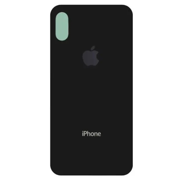 MR3_102135 Задня кришка (скло) iphone x space gray (big hole) 