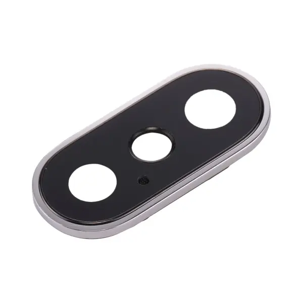 MR3_104650 Скло камери для iphone x, з рамкою silver 