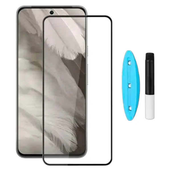 MR3_194508 Скло google pixel 8 pro (0.25mm, 3d, прозорий) в комплекті з uv клеєм і лампою 