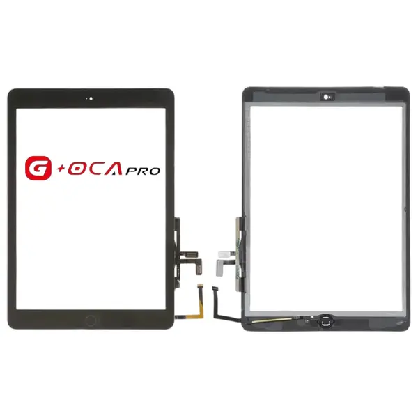 MR3_237765 Тачскрін сенсор для g, oca pro ipad (9.7), (2017) зі шлейфом та кнопкою меню (home) black 
