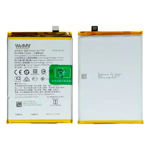 MR3_252928 Акумулятор realme c12, c15, c25, c25s, narzo 20, narzo 30a, narzo 50a (blp793) welmy 