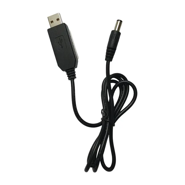 MR3_320925 Кабель usb-dc живлення для роутера від powerbank 12v, 0.6a 5.5х2.1mm, чорний PRC