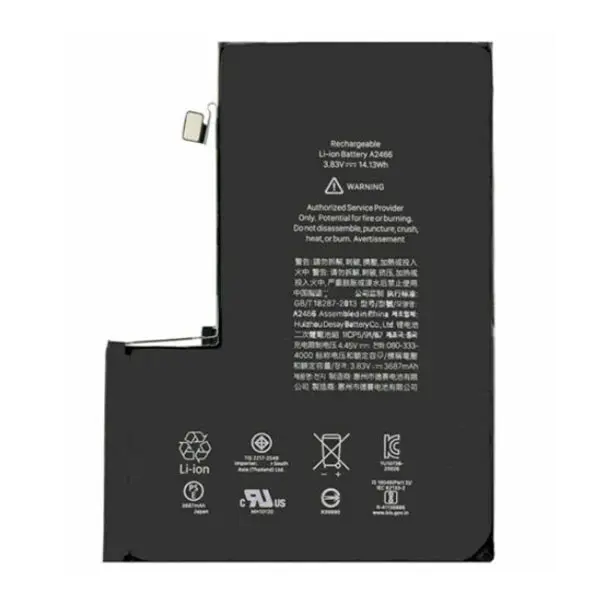 MR3_328564 Акумулятор iphone 12 pro max (нова оригінальна деталь, (без logo) 3687mah 