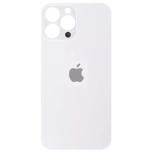 MR3_333190 Задня кришка (скло) iphone 13 pro silver (small hole), сервісний оригінал 