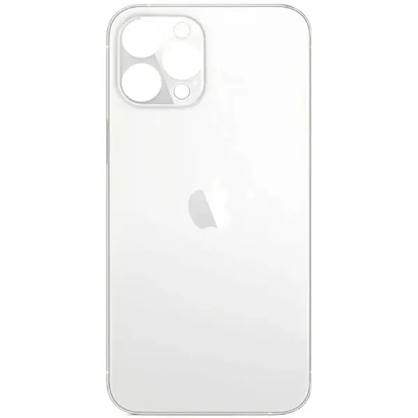 MR3_333197 Задня кришка (скло) iphone 12 pro silver (small hole), сервісний оригінал 