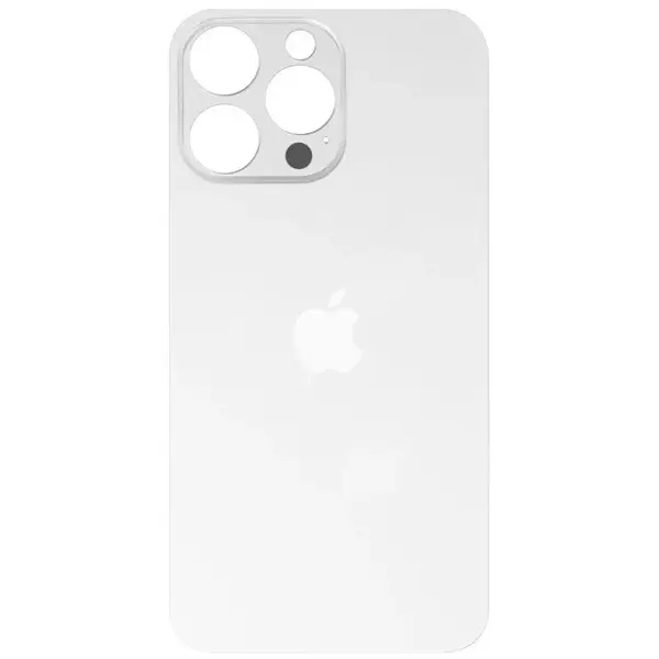 MR3_333202 Задня кришка (скло) iphone 14 pro max silver (small hole), сервісний оригінал 