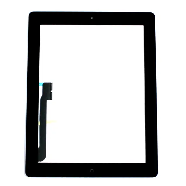 MR3_6977 Тачскрін сенсор для ipad 3 зі шлейфом кнопки включення та кнопкою меню (home) black h/c 