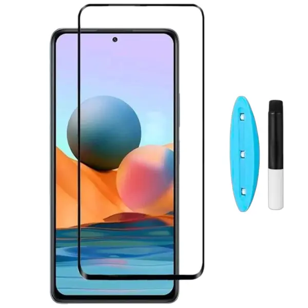 MR3_104413 Скло xiaomi mi note 10, mi note 10 pro (0.25mm, 3d, прозорий) в комплекті з uv клеєм і лампою 