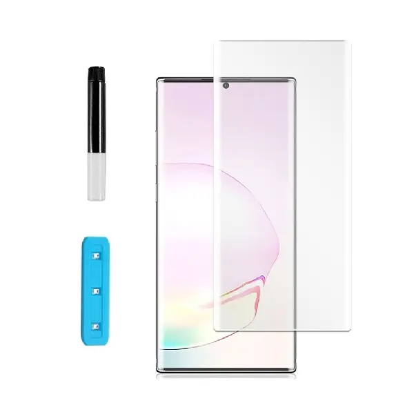 MR3_105825 Скло samsung n985 galaxy note 20 ultra (0.25mm, 3d, прозорий) в комплекті з uv клеєм і лампою PRC