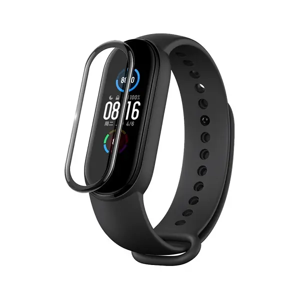 MR3_106574 Захисне скло xiaomi mi band 5, mi band 6 (10d pet+ pmma, чорний) 