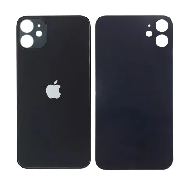 MR3_106630 Задня кришка (скло) iphone 11 black (big hole) 