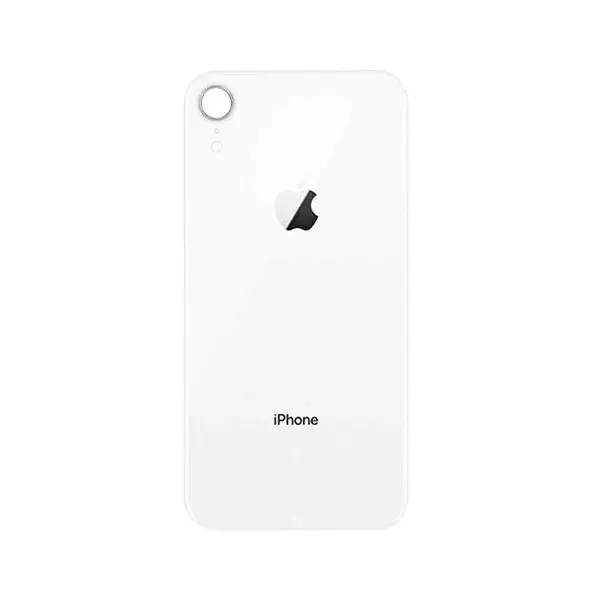 MR3_108230 Задня кришка (скло) iphone xr білий (big hole) 