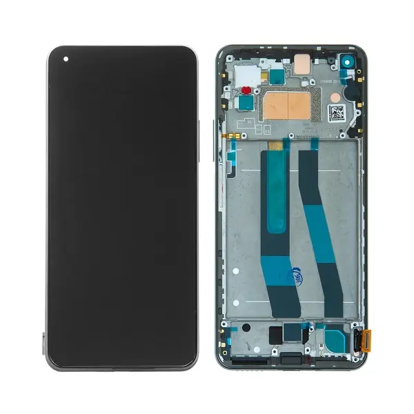 MR3_109885 Дисплей xiaomi mi 11 lite 4g, mi 11 lite 5g, з сенсором, та рамкою boba black сервісний оригінал 