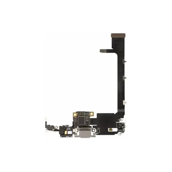 MR3_114080 Шлейф iphone 11 pro max з роз'ємом зарядки, аудіо та мікрофоном silver оригінал (prc) 