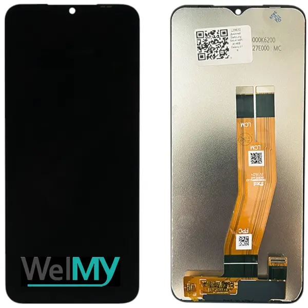 MR3_124439 Дисплей samsung sm-a145f, a145m, a145p galaxy a14 4g, a14 5g (2023), з сенсором, black (жовтий шлейф), (welmy) 