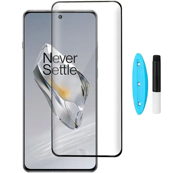 MR3_194495 Скло oneplus 12 (0.25mm, 3d, прозорий) в комплекті з uv клеєм і лампою 