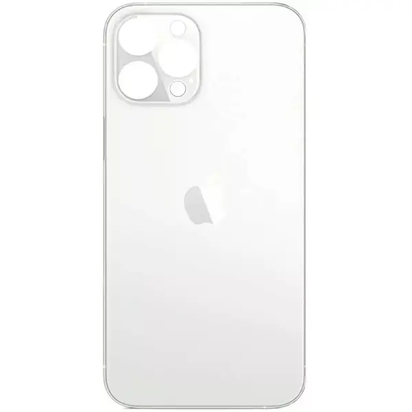 MR3_333195 Задня кришка (скло) iphone 13 pro max silver (small hole), сервісний оригінал 
