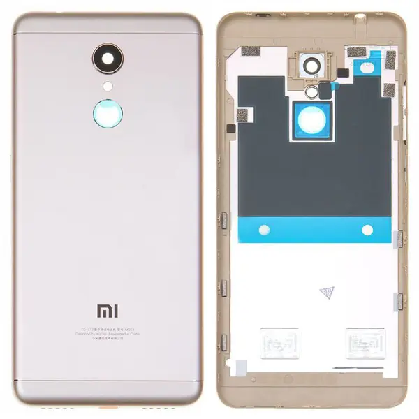 MR3_100597 Задня кришка redmi 5 gold (зі склом камери) оригінал (prc) 