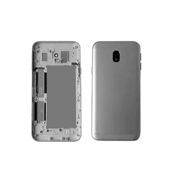 MR3_102470 Задня кришка samsung j330 galaxy j3 (2017) silver (зі склом камери) 