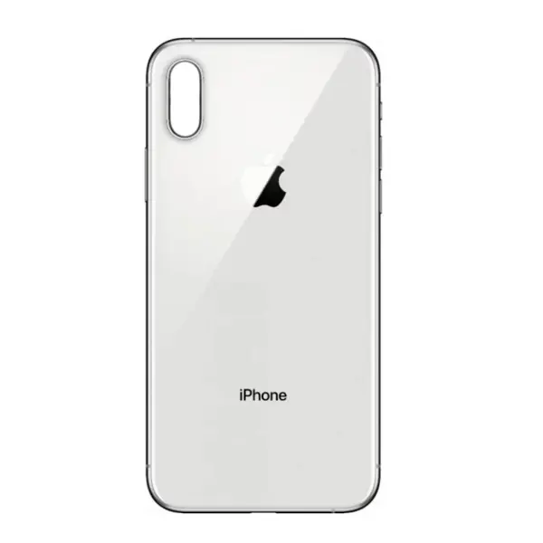 MR3_102745 Задня кришка (скло) iphone xs max silver (big hole) 