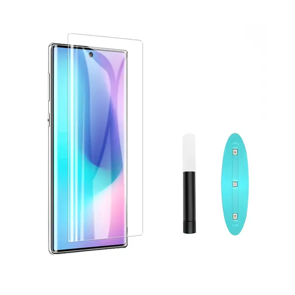 MR3_104934 Скло samsung n970 galaxy note 10 (0.25mm, 3d, прозорий) в комплекті з uv клеєм і лампою 