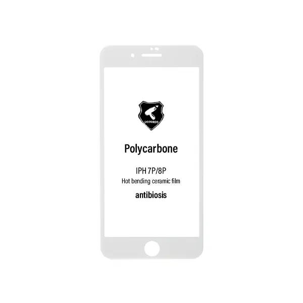 MR3_107277 Захисна плівка iphone 7 plus, 8 plus (3d, білий) polycarbone 
