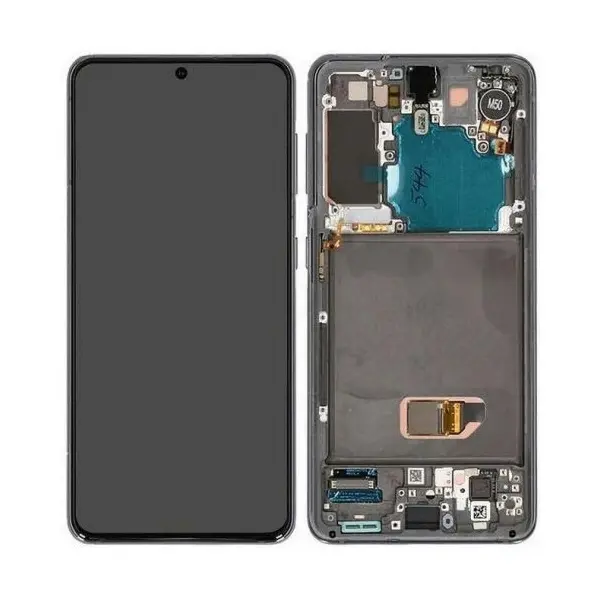 MR3_107117 Дисплей samsung sm-g991 galaxy s21, з сенсором, та рамкою phantom grey сервісний оригінал 