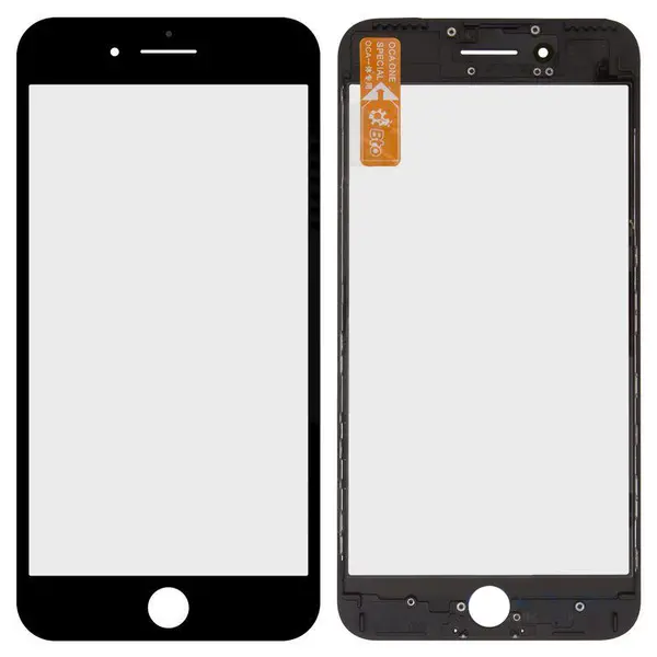 MR3_117767 Скло корпусу для iphone 7 plus з oca-плівкою та рамкою black оригінал (prc) 