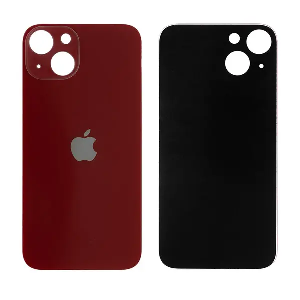 MR3_120035 Задня кришка (скло) iphone 13 red (big hole), сервісний оригінал 
