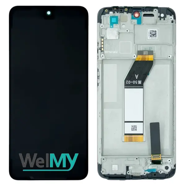 MR3_194334 Дисплей redmi 10 (2022), redmi note 11 4g, з сенсором, та рамкою carbon gray (welmy) 
