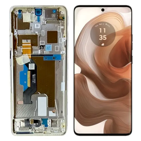 MR3_194642 Дисплей motorola xt2401 moto edge 50 ultra, з сенсором, та рамкою nordic wood сервісний оригінал 