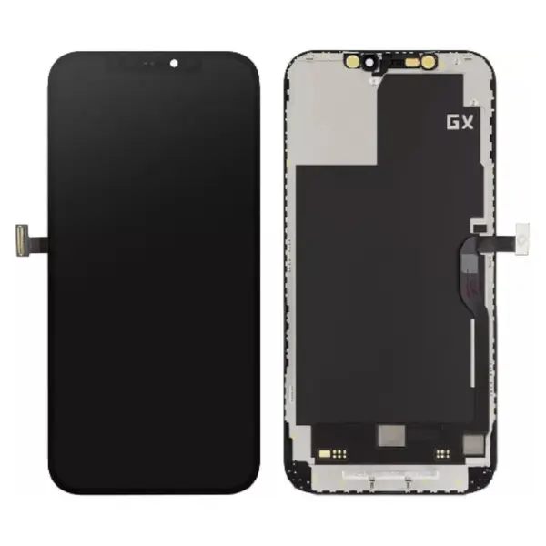 MR3_195116 Дисплей iphone 12 pro max, з сенсором, та рамкою black (jk soft oled), (під заміну ic) 