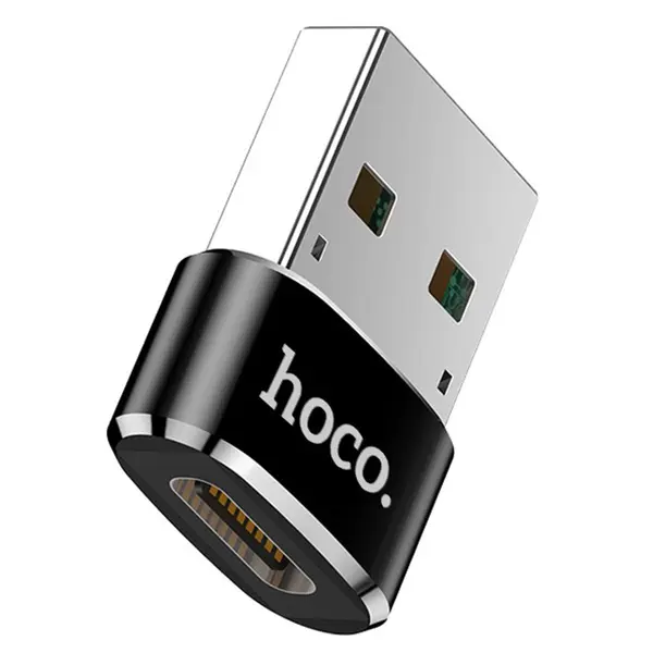 MR3_104816 Перехідник hoco ua6 type-c to usb black 