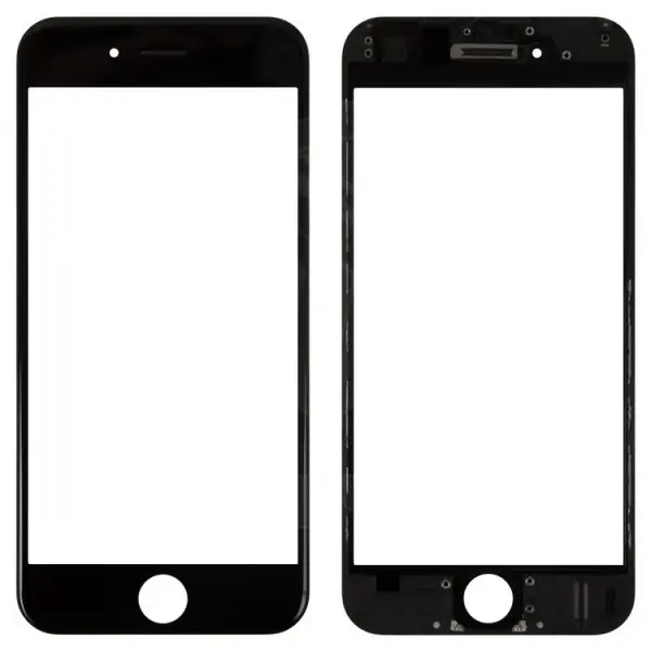 MR3_104995 Скло корпусу для iphone 6 з oca-плівкою та рамкою black оригінал 