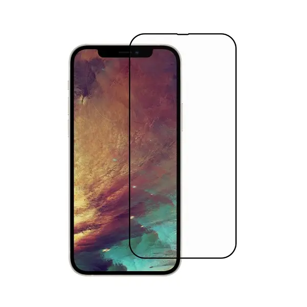 MR3_111799 Скло iphone 13 pro max, iphone 14 plus (0.3mm, 4d arc, чорний) люкс 