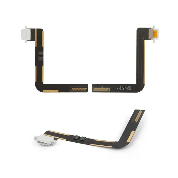 MR3_115070 Шлейф ipad air (ipad 5), ipad (9.7) 2017, ipad (9.7), (2018) конектора зарядки, з компонентами, білий оригінал 