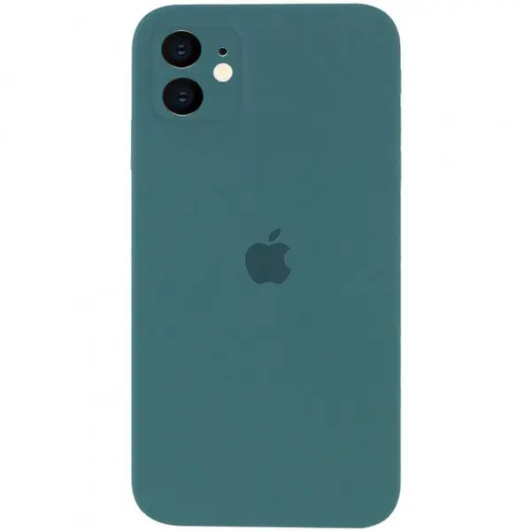 MR3_116698 Чохол silicone case для iphone 11 (55) pine green square side (квадратний) 