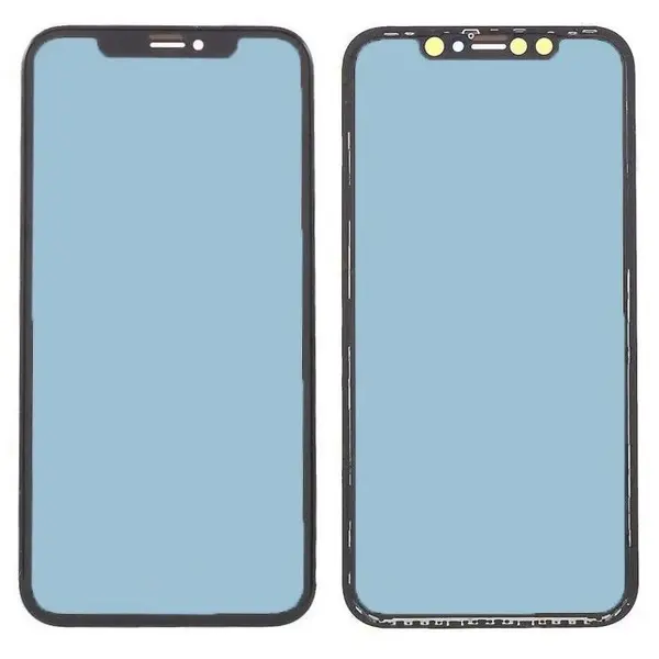 MR3_117764 Скло корпусу для iphone xr з оса-плівкоют та рамкою black оригінал (prc) 