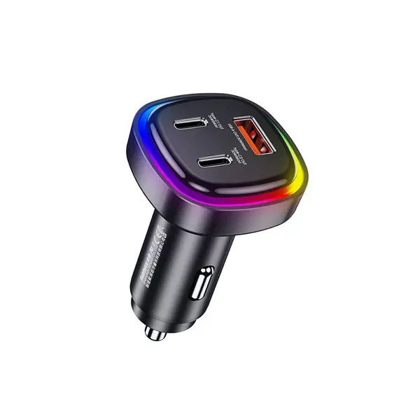 MR3_118058 Авто зарядний пристрій remax rcc-330 earl series 1usb qc 30w+2type-c pd 36w+30w black 