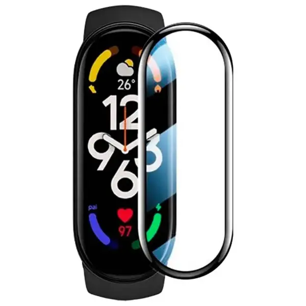MR3_119212 Захисна плівка xiaomi mi band 7 (0.2mm, 3d чорний) polycarbone 