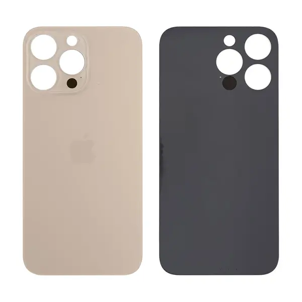 MR3_120052 Задня кришка (скло) iphone 14 pro max gold (big hole), сервісний оригінал 