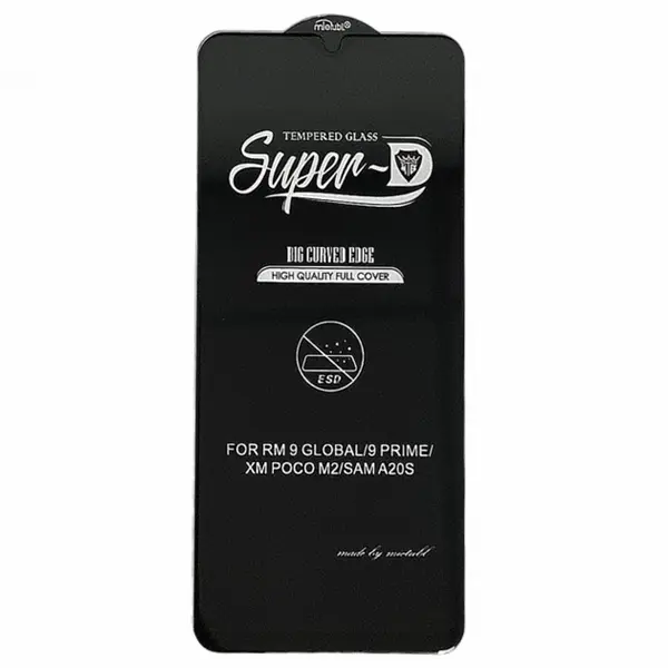 MR3_120743 Скло redmi 9, redmi 9t, redmi 9 prime, poco m2, poco m3 (mietubl super-d, black) 