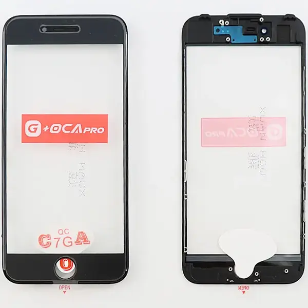 MR3_121981 Скло корпусу для g, oca pro iphone 7 з oca-плівкою та рамкою black 