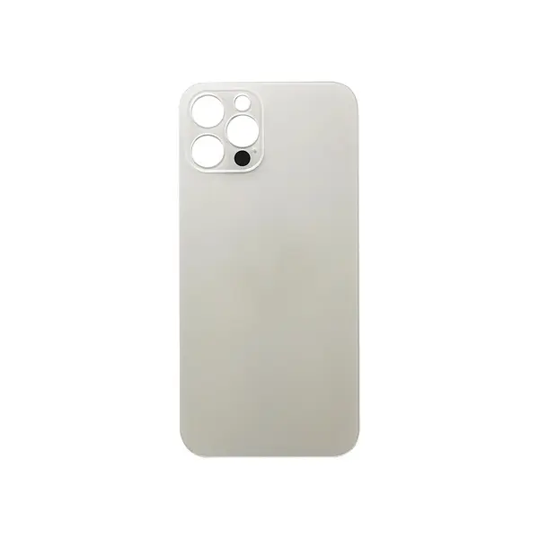 MR3_108192 Задня кришка (скло) iphone 12 pro silver (big hole) 